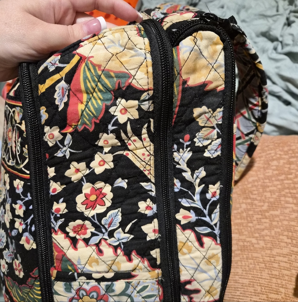 Vera Bradley Floral Backpack - Black, Red, Blue - Picture 5 of 12